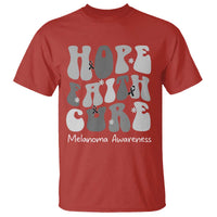 Faith Hope Cure Melanoma Awareness T Shirt Skin Cancer Fighter