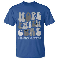 Faith Hope Cure Melanoma Awareness T Shirt Skin Cancer Fighter
