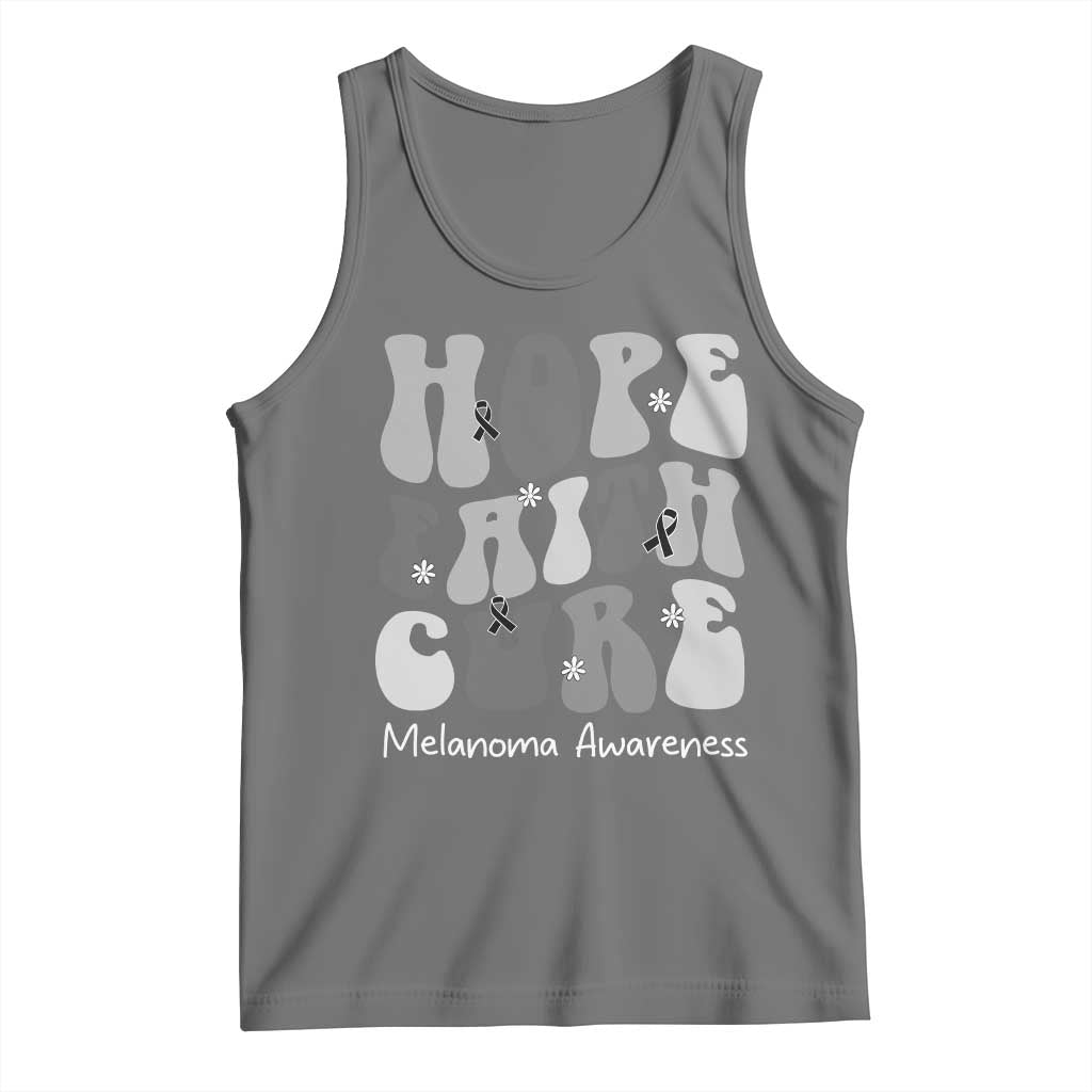 Faith Hope Cure Melanoma Awareness Tank Top Skin Cancer Fighter
