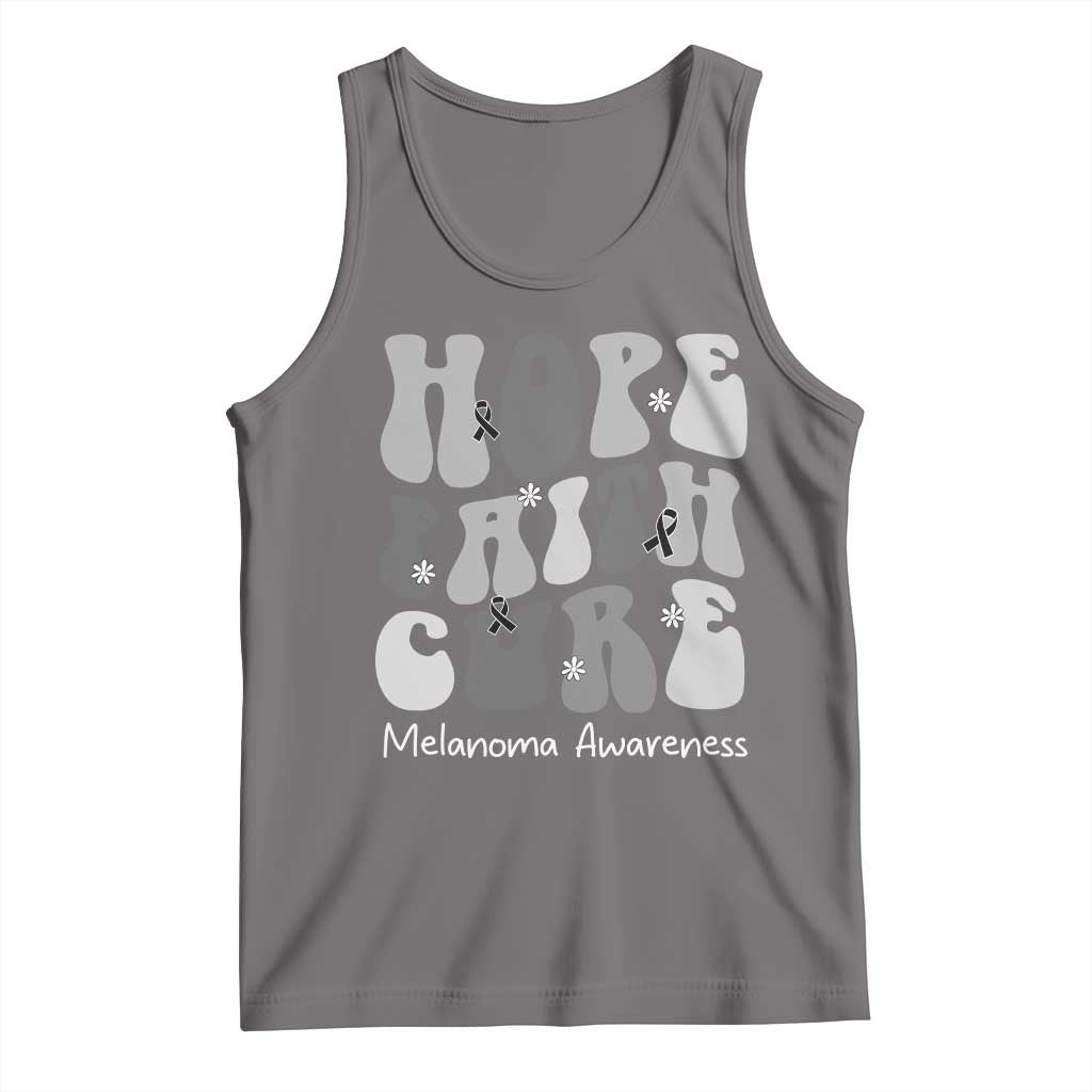 Faith Hope Cure Melanoma Awareness Tank Top Skin Cancer Fighter