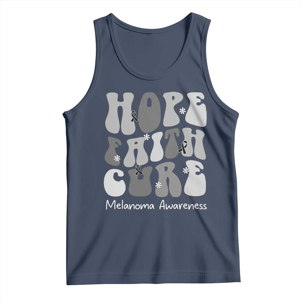 Faith Hope Cure Melanoma Awareness Tank Top Skin Cancer Fighter