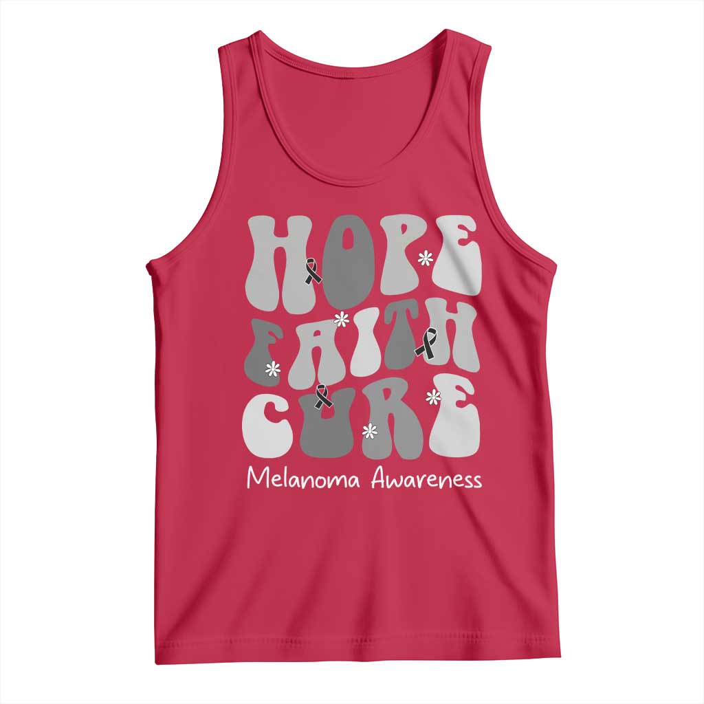 Faith Hope Cure Melanoma Awareness Tank Top Skin Cancer Fighter