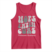 Faith Hope Cure Melanoma Awareness Tank Top Skin Cancer Fighter