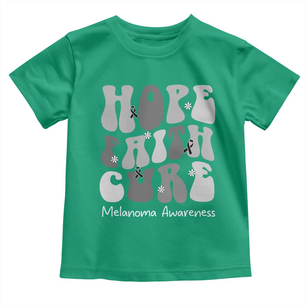 Faith Hope Cure Melanoma Awareness Toddler T Shirt Skin Cancer Fighter