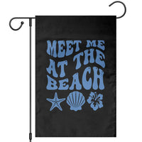 Meet Me At The Beach Garden Flag Tropical Summer Vacation Graphic