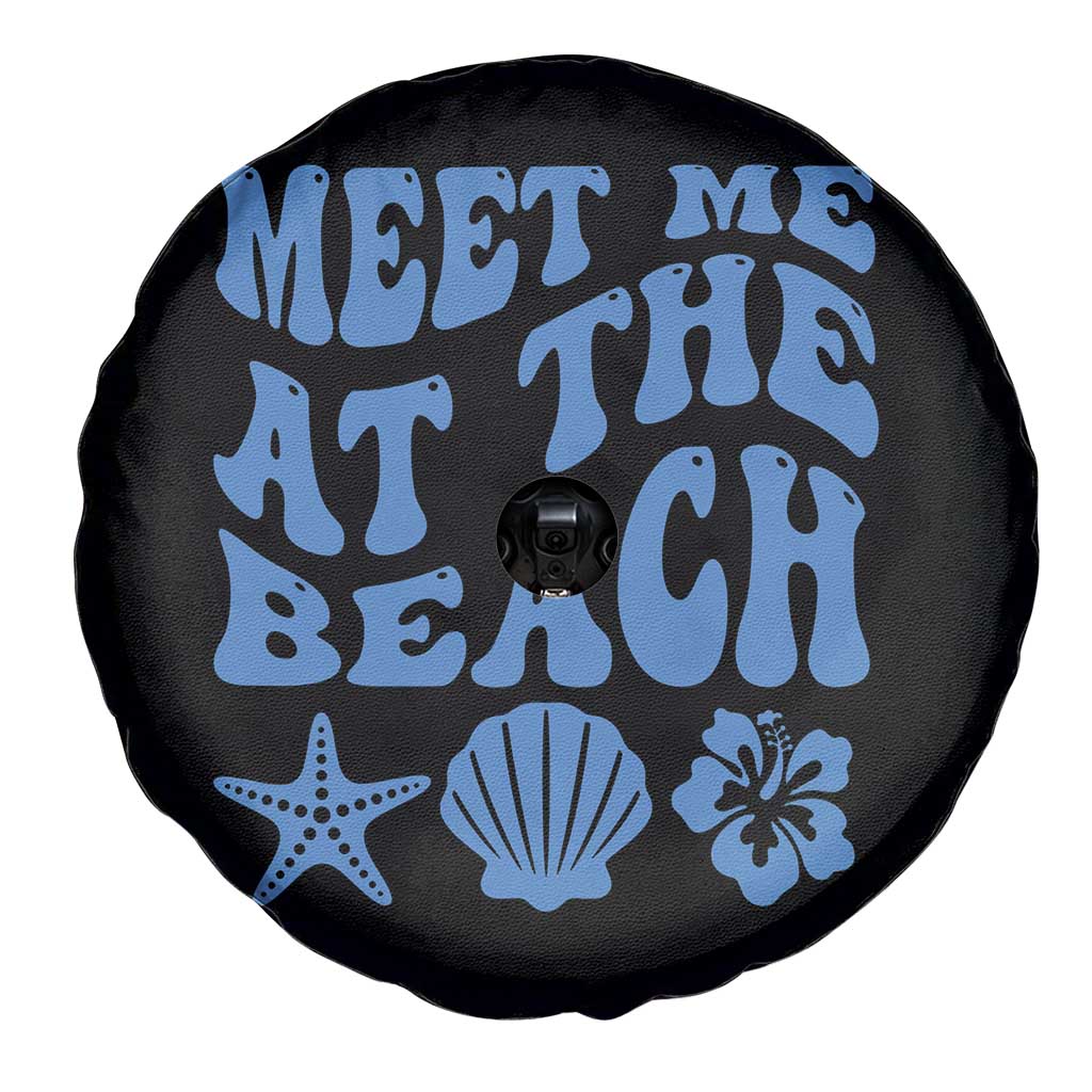 Meet Me At The Beach Spare Tire Cover Tropical Summer Vacation Graphic