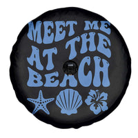 Meet Me At The Beach Spare Tire Cover Tropical Summer Vacation Graphic