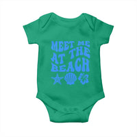 Meet Me At The Beach Baby Onesie Tropical Summer Vacation Graphic