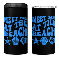 Meet Me At The Beach 4 in 1 Can Cooler Tumbler Tropical Summer Vacation Graphic