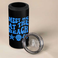 Meet Me At The Beach 4 in 1 Can Cooler Tumbler Tropical Summer Vacation Graphic