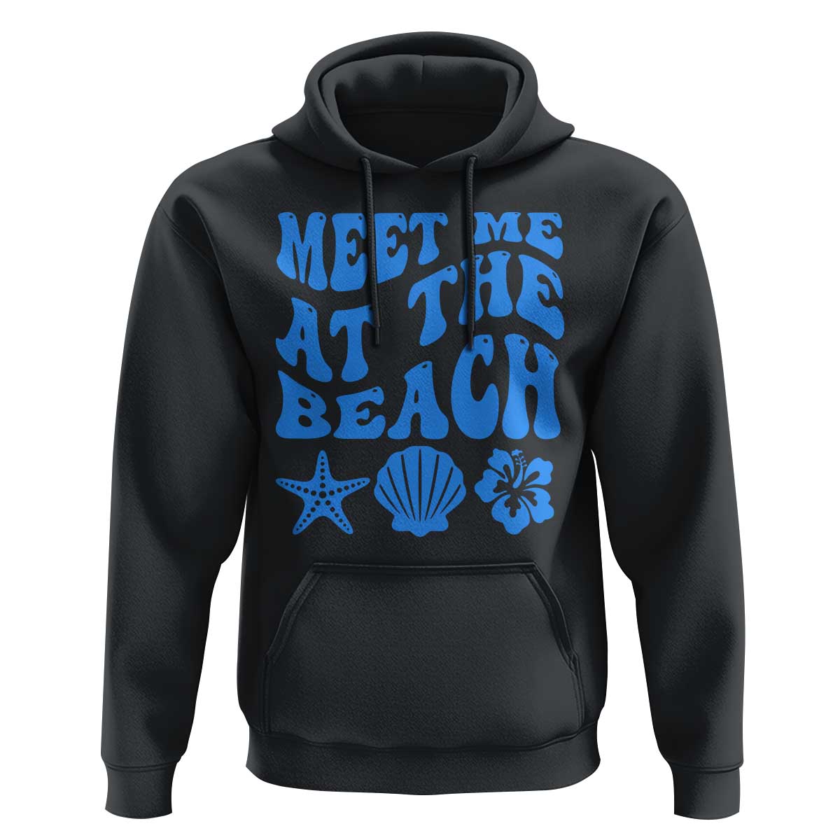 Meet Me At The Beach Hoodie Tropical Summer Vacation Graphic