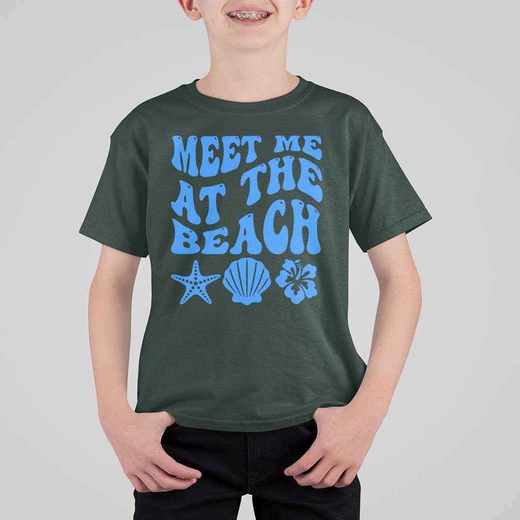Meet Me At The Beach T Shirt For Kid Tropical Summer Vacation Graphic