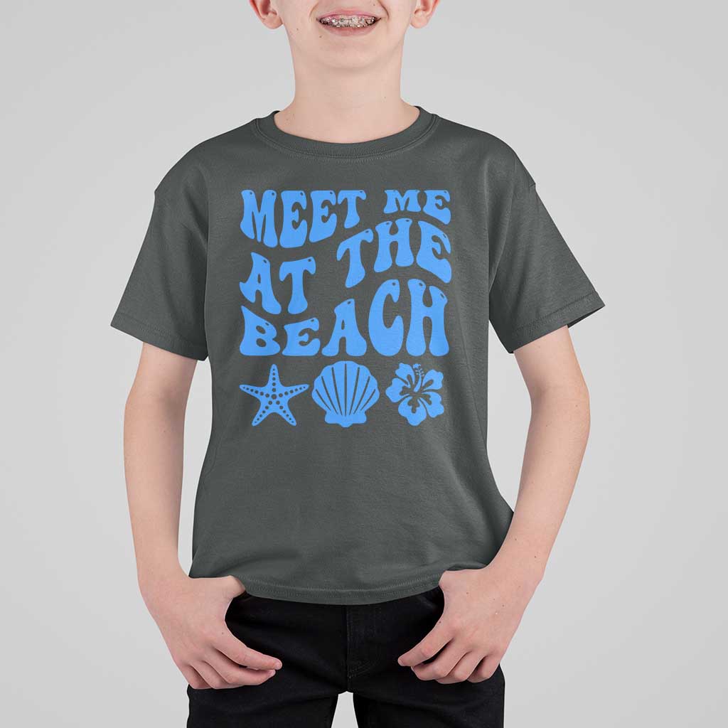 Meet Me At The Beach T Shirt For Kid Tropical Summer Vacation Graphic