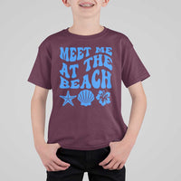 Meet Me At The Beach T Shirt For Kid Tropical Summer Vacation Graphic