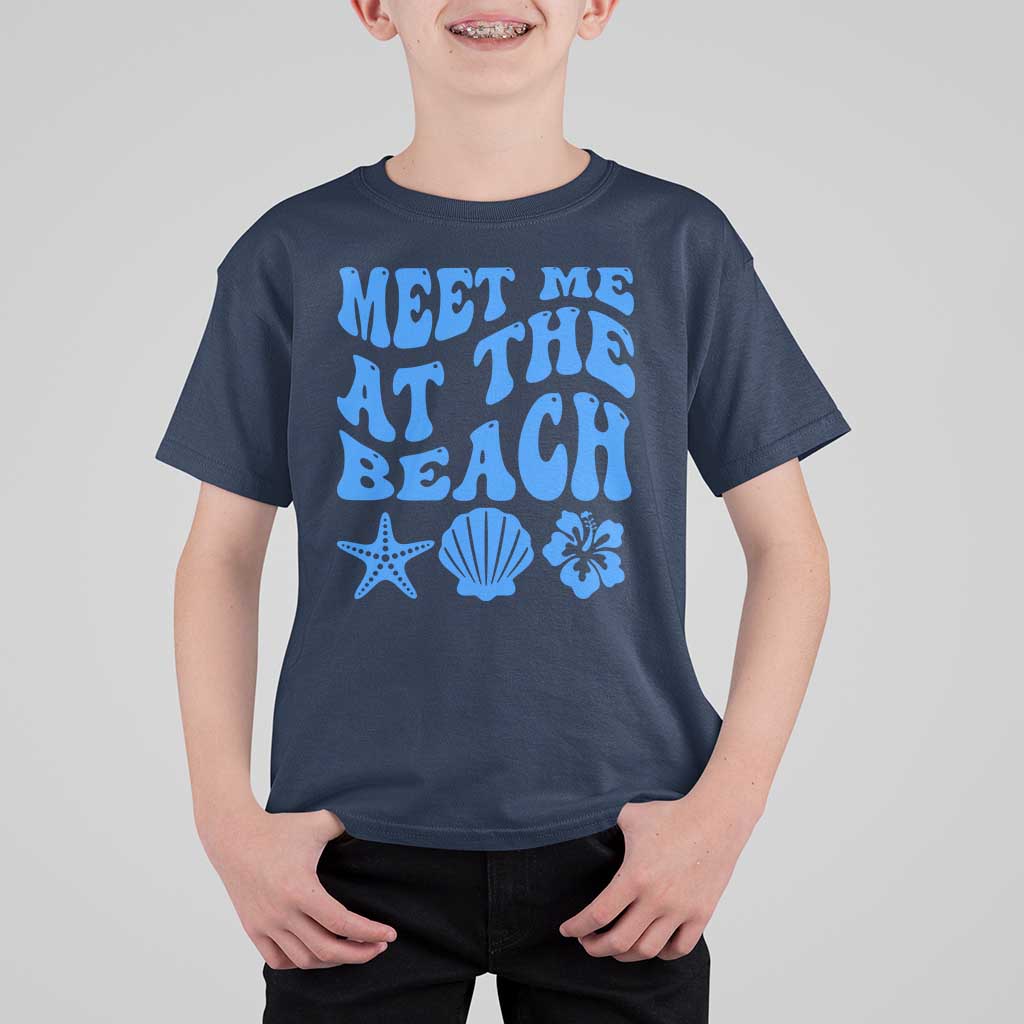 Meet Me At The Beach T Shirt For Kid Tropical Summer Vacation Graphic