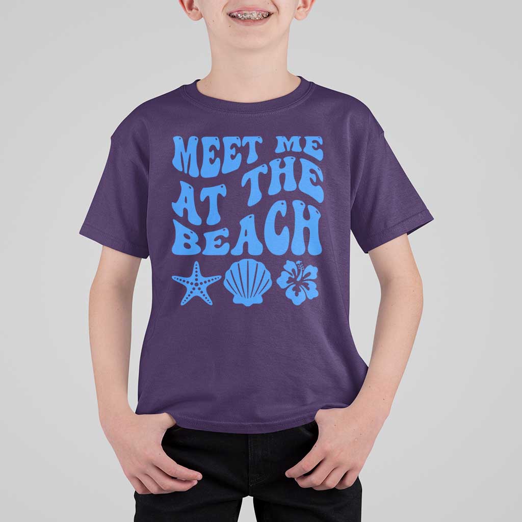 Meet Me At The Beach T Shirt For Kid Tropical Summer Vacation Graphic