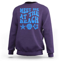 Meet Me At The Beach Sweatshirt Tropical Summer Vacation Graphic