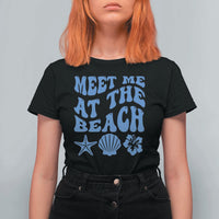 Meet Me At The Beach T Shirt For Women Tropical Summer Vacation Graphic