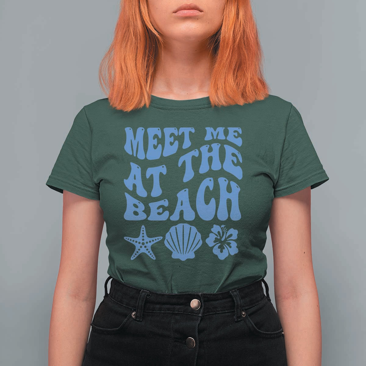Meet Me At The Beach T Shirt For Women Tropical Summer Vacation Graphic
