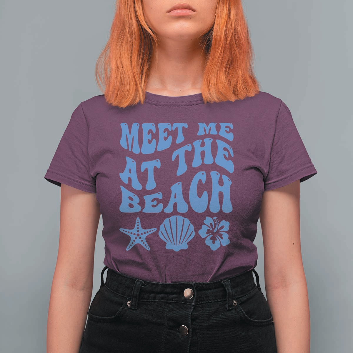 Meet Me At The Beach T Shirt For Women Tropical Summer Vacation Graphic