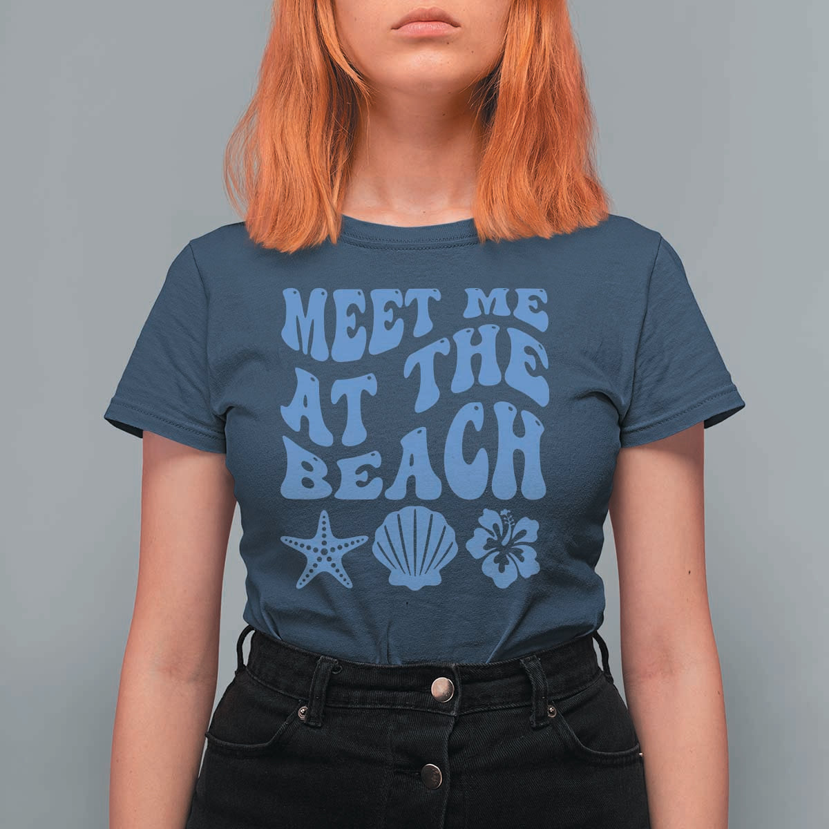 Meet Me At The Beach T Shirt For Women Tropical Summer Vacation Graphic
