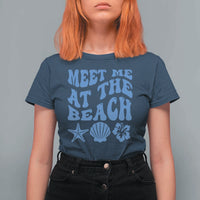 Meet Me At The Beach T Shirt For Women Tropical Summer Vacation Graphic