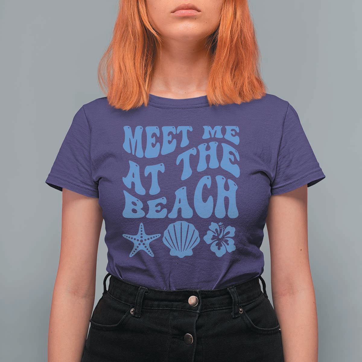 Meet Me At The Beach T Shirt For Women Tropical Summer Vacation Graphic