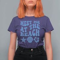 Meet Me At The Beach T Shirt For Women Tropical Summer Vacation Graphic