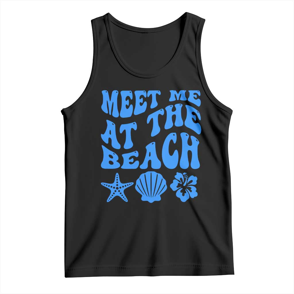 Meet Me At The Beach Tank Top Tropical Summer Vacation Graphic