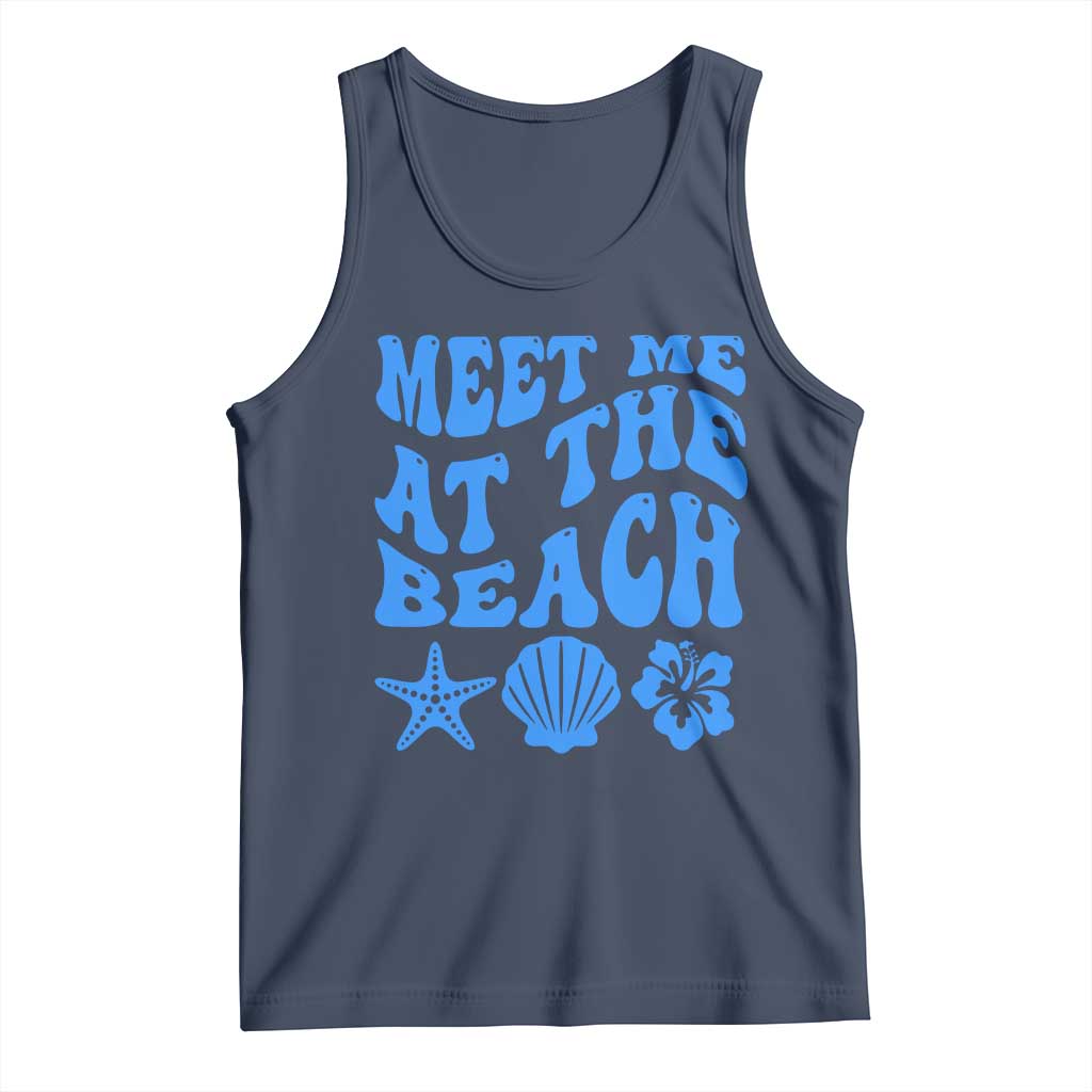 Meet Me At The Beach Tank Top Tropical Summer Vacation Graphic