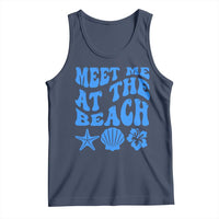 Meet Me At The Beach Tank Top Tropical Summer Vacation Graphic