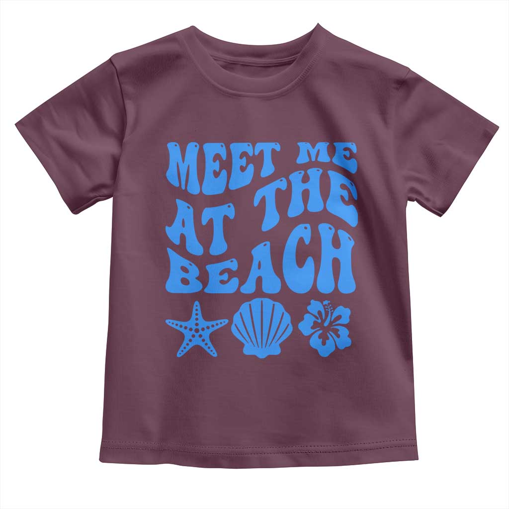 Meet Me At The Beach Toddler T Shirt Tropical Summer Vacation Graphic