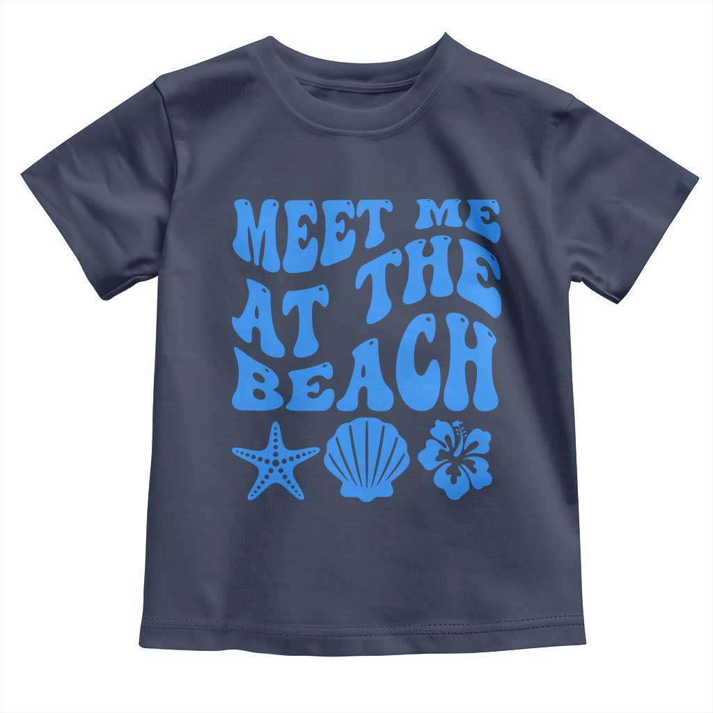 Meet Me At The Beach Toddler T Shirt Tropical Summer Vacation Graphic
