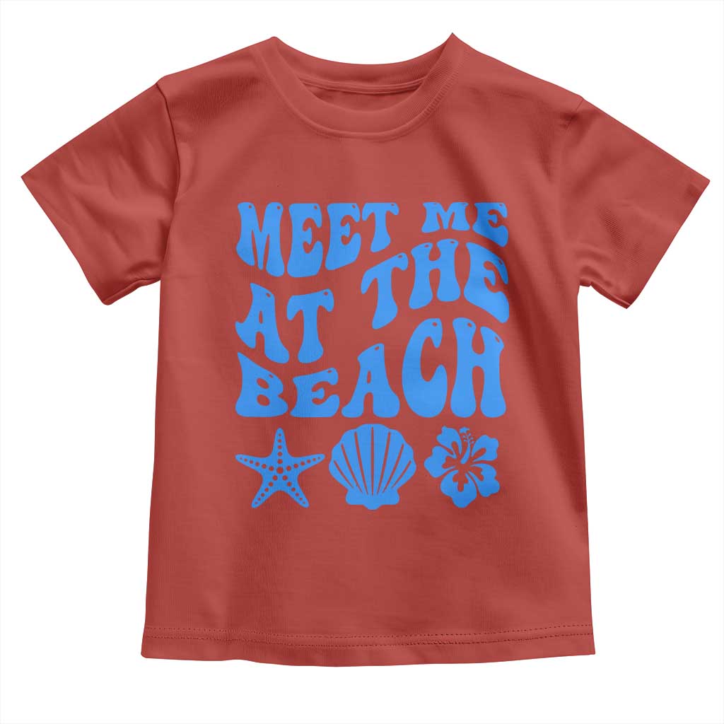 Meet Me At The Beach Toddler T Shirt Tropical Summer Vacation Graphic