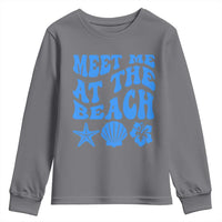Meet Me At The Beach Youth Sweatshirt Tropical Summer Vacation Graphic
