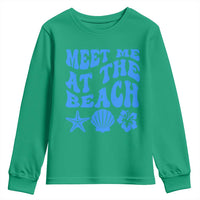 Meet Me At The Beach Youth Sweatshirt Tropical Summer Vacation Graphic