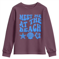 Meet Me At The Beach Youth Sweatshirt Tropical Summer Vacation Graphic
