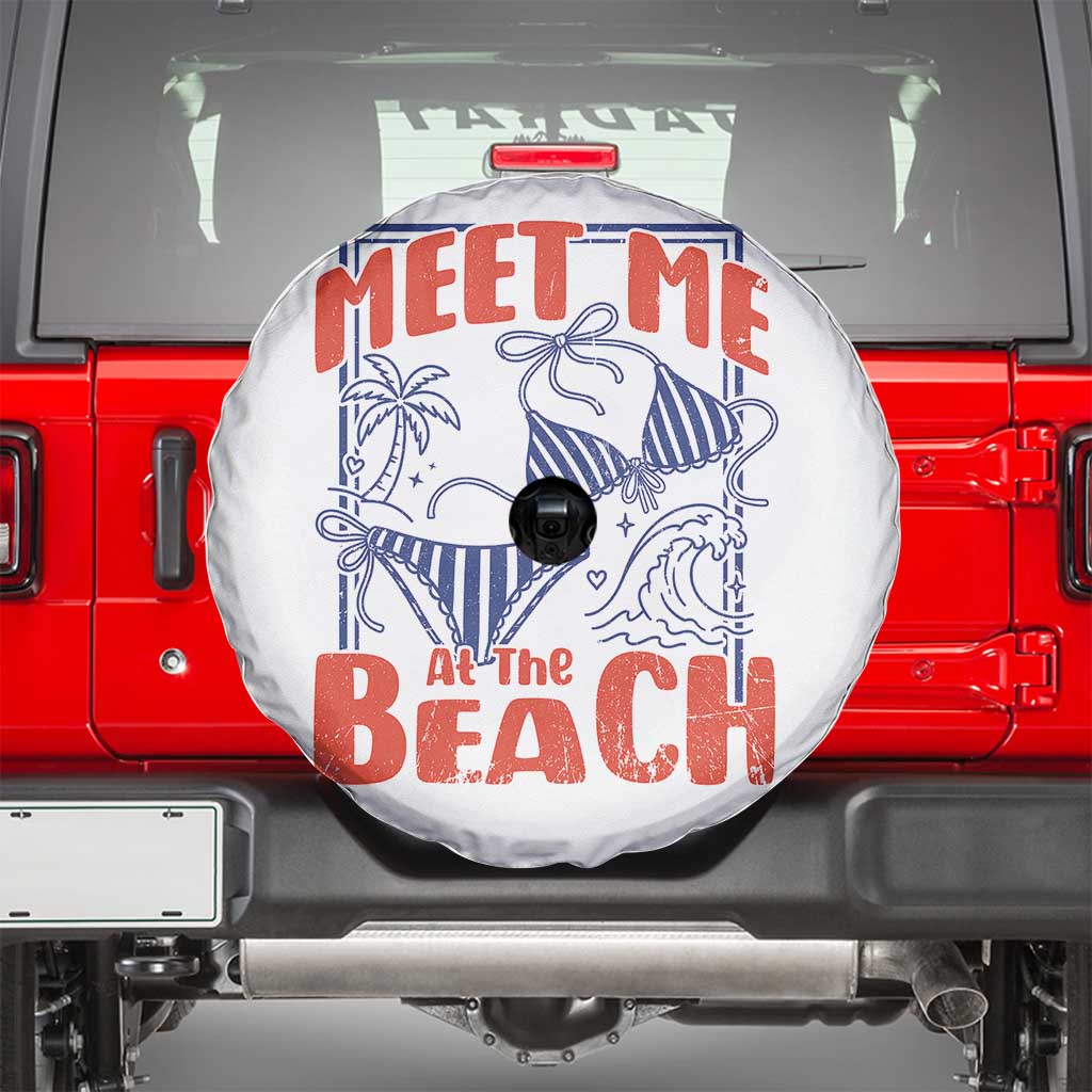 Meet Me At The Beach Spare Tire Cover Summer Girls Trip Bikini Lover Gift