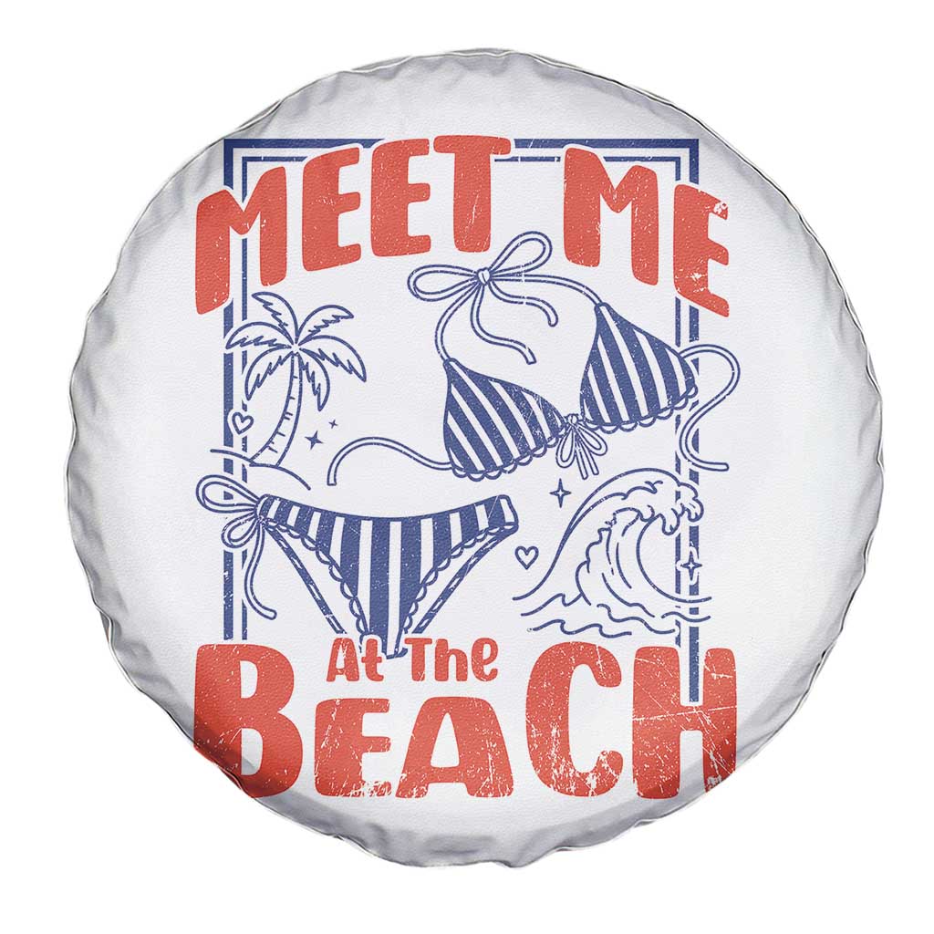 Meet Me At The Beach Spare Tire Cover Summer Girls Trip Bikini Lover Gift