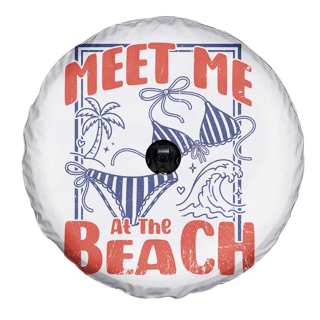 Meet Me At The Beach Spare Tire Cover Summer Girls Trip Bikini Lover Gift