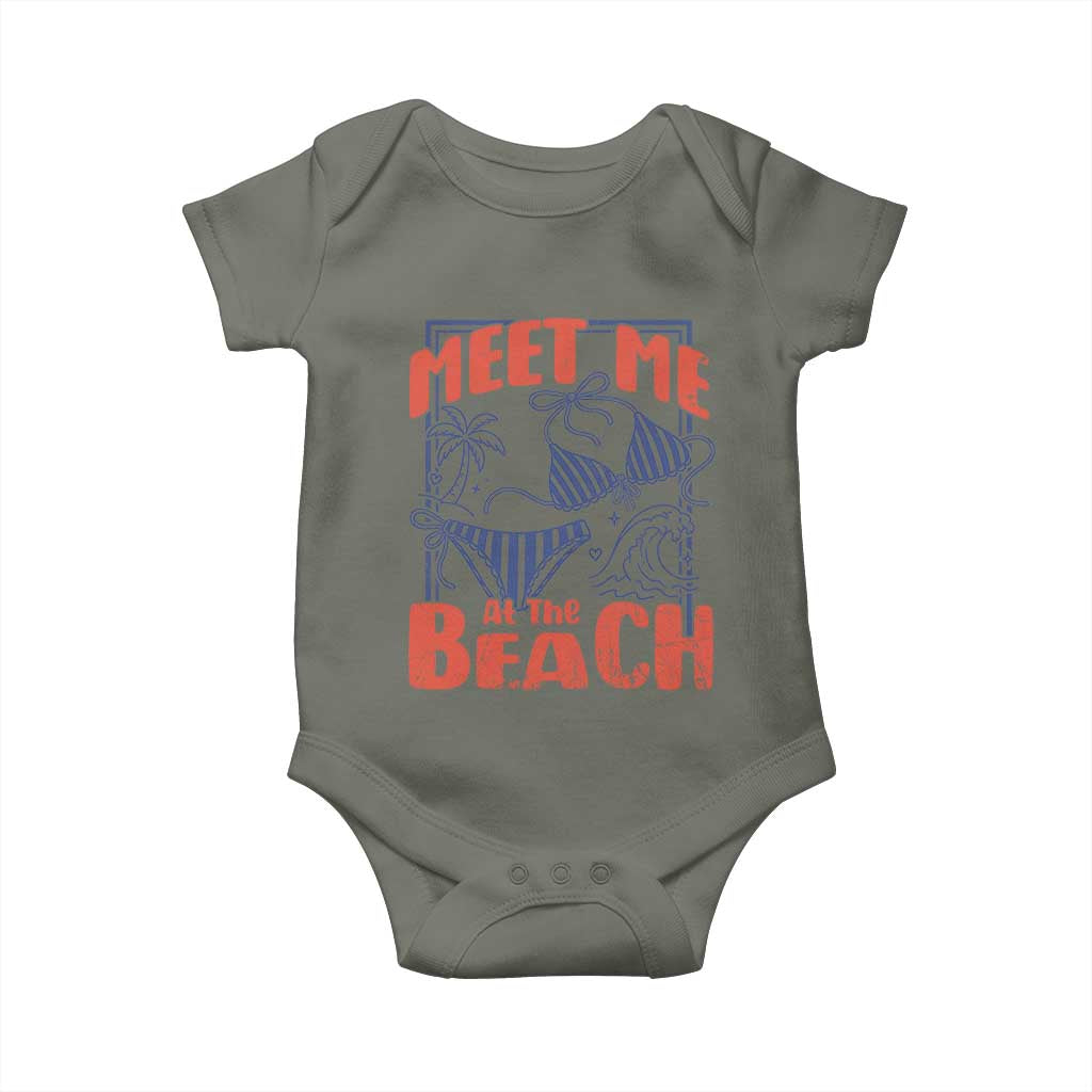 Meet Me At The Beach Baby Onesie Summer Girls Trip Bikini Lover Gift