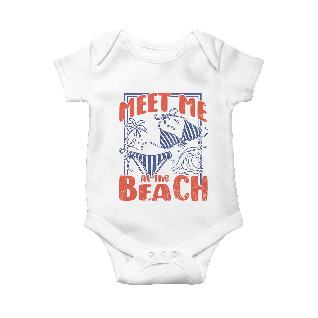 Meet Me At The Beach Baby Onesie Summer Girls Trip Bikini Lover Gift