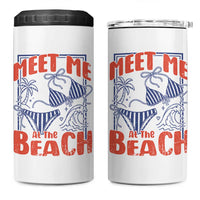 Meet Me At The Beach 4 in 1 Can Cooler Tumbler Summer Girls Trip Bikini Lover Gift