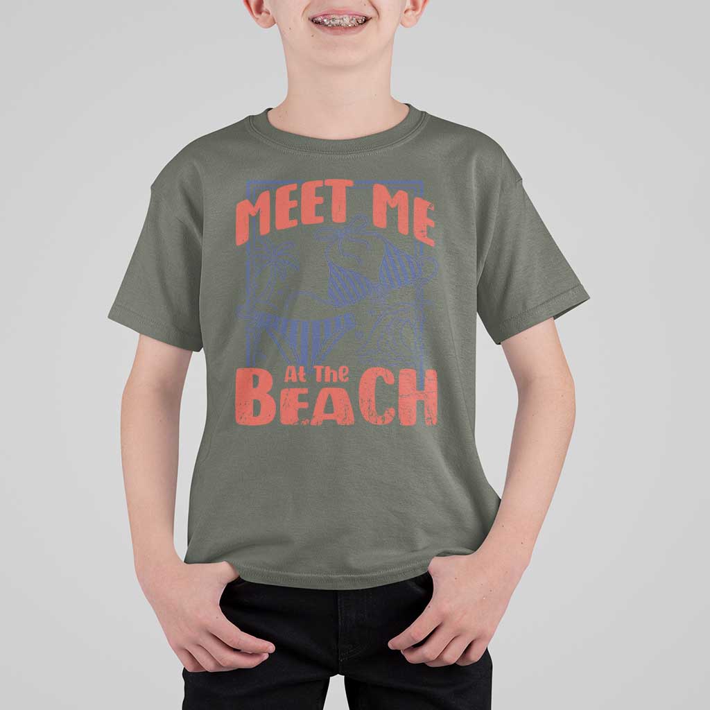 Meet Me At The Beach T Shirt For Kid Summer Girls Trip Bikini Lover Gift