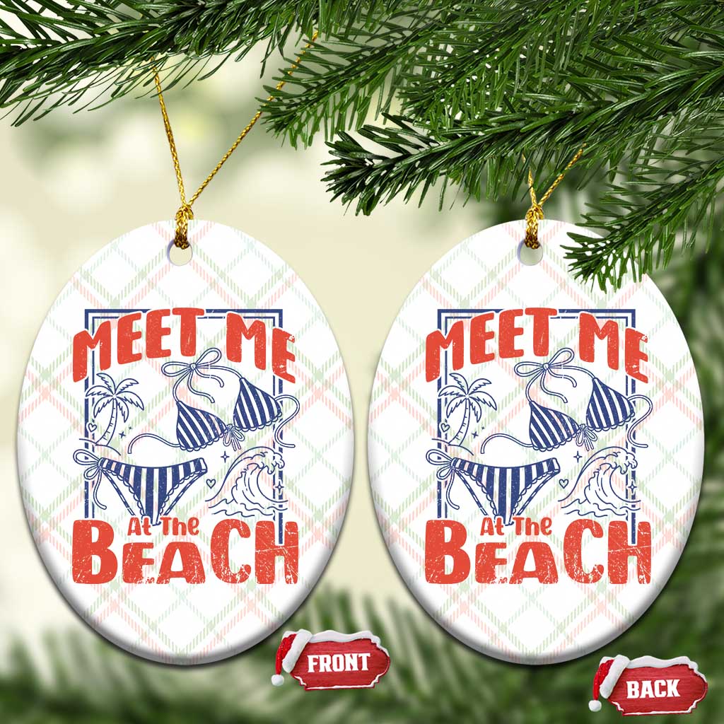 Meet Me At The Beach Ceramic Ornament Summer Girls Trip Bikini Lover Gift