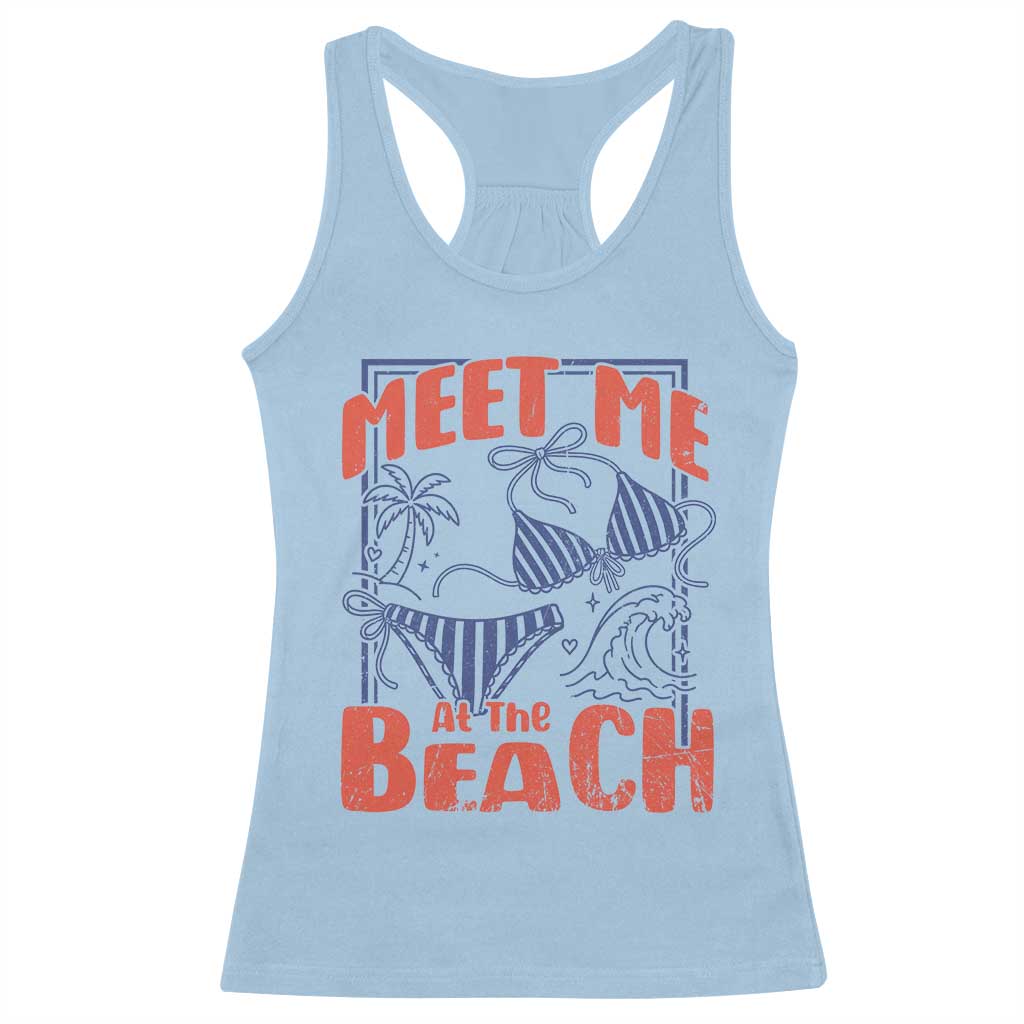 Meet Me At The Beach Racerback Tank Top Summer Girls Trip Bikini Lover Gift