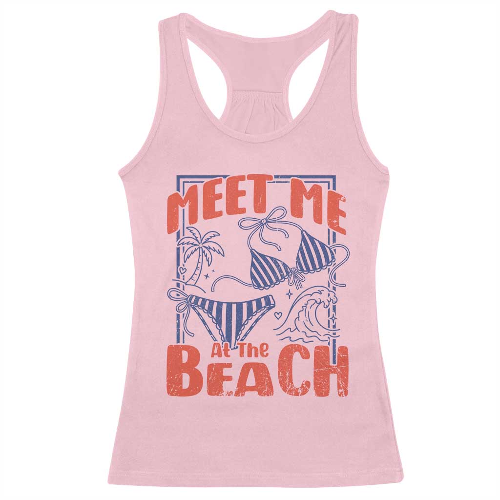Meet Me At The Beach Racerback Tank Top Summer Girls Trip Bikini Lover Gift