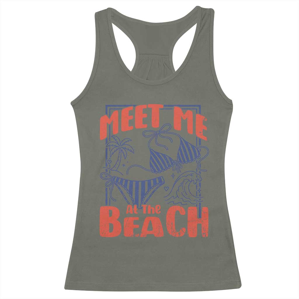 Meet Me At The Beach Racerback Tank Top Summer Girls Trip Bikini Lover Gift