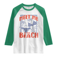 Meet Me At The Beach Raglan Shirt Summer Girls Trip Bikini Lover Gift