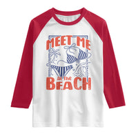 Meet Me At The Beach Raglan Shirt Summer Girls Trip Bikini Lover Gift